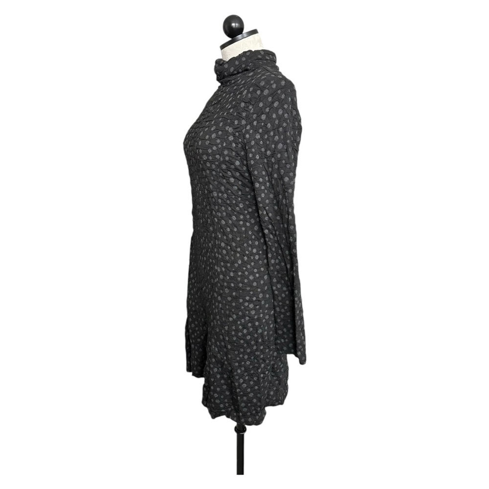 Lisa Bayne Gabrielle Dress Black Gray Long Sleeve Cowl Neck Sweater Dress Size S - Picture 6 of 12